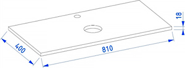 Столешница для тумбы в ванную Lauter Adri 79