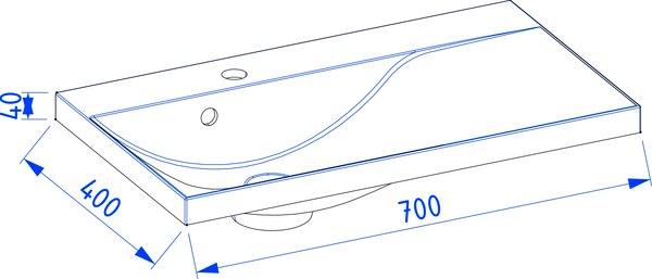 Умывальник Lauter Из искусственного мрамора Eva