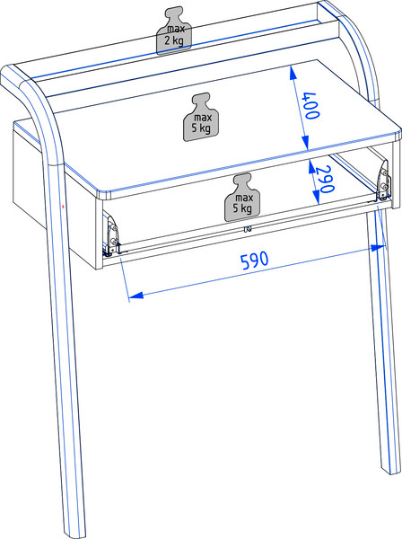 Туалетный столик Lauter Estel 70