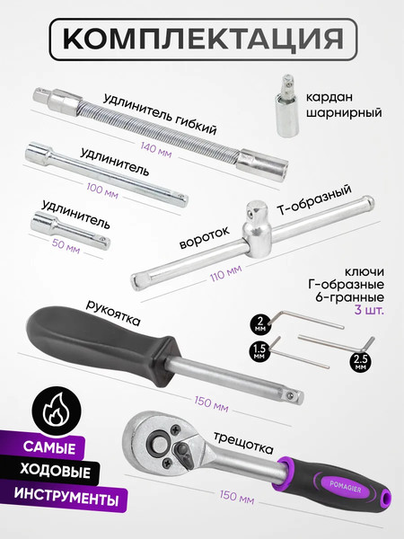 Универсальный набор инструментов Pomagier 60 436 / POM-2462-46