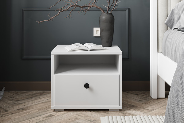 Прикроватная тумба Bravo Мебель Оскар 1 ящик без надстройки