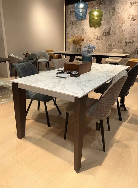 Обеденный стол M-City Esmir 160 Matte Arabescato Solid Ceramic / 614M05909