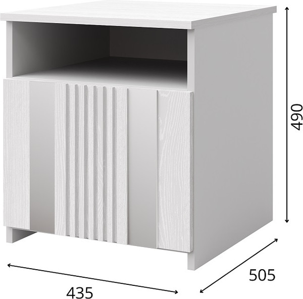 Прикроватная тумба Мебель-КМК 1ДН Харди КМК 0965.31
