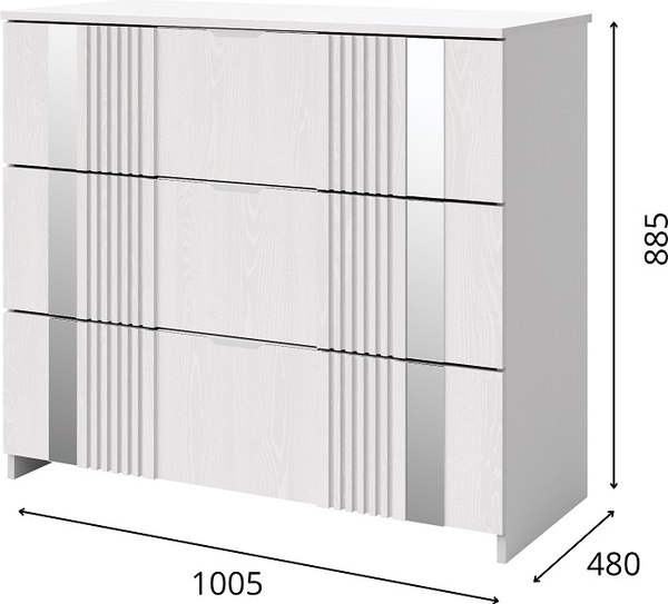 Комод Мебель-КМК 3Я Харди КМК 0965.21