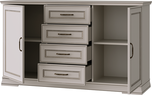 Тумба Black Red White Florencia KOM2D4S