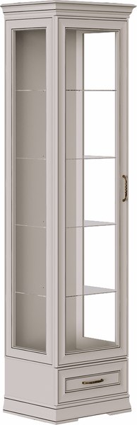 Шкаф-пенал с витриной Black Red White Florencia REG1W1SZK - фото