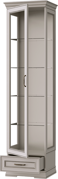 Шкаф-пенал с витриной Black Red White Florencia REG1W1SZK