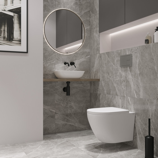 Унитаз подвесной с инсталляцией Lauter Vortex 2110830 с кнопкой 219703F