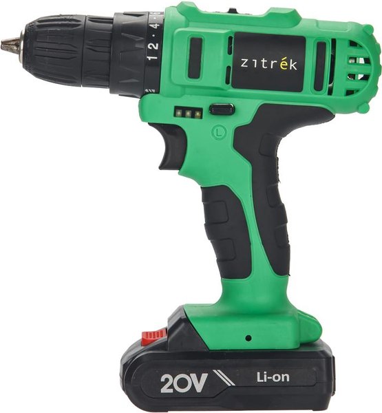 Аккумуляторная дрель-шуруповерт Zitrek Green 20-Li Plus / 083-1115