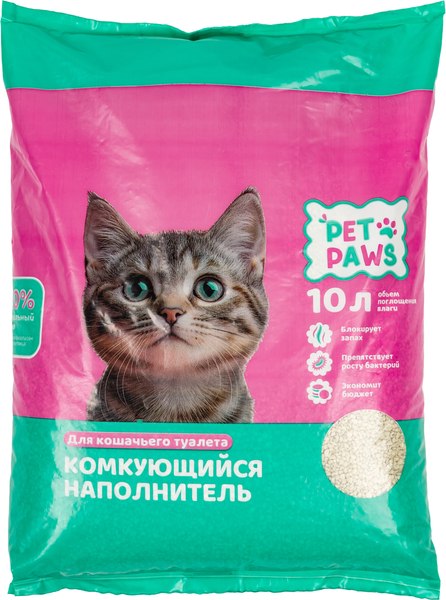 Наполнитель для туалета Pet Paws Комкующийся - фото