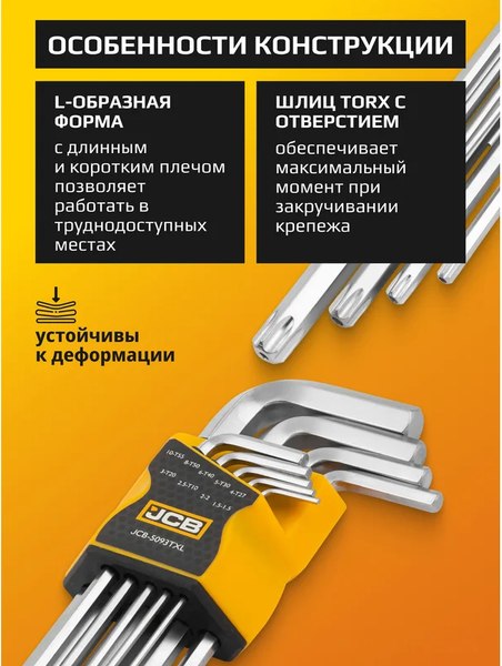 Набор ключей JCB JCB-5093TXL