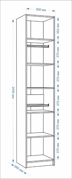Шкаф-гармошка Евва Лайн ЛН-1D.560.01(0Z)