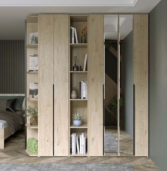 Шкаф-гармошка Евва Лайн ЛН-2D.450.02(1Z/1Z)