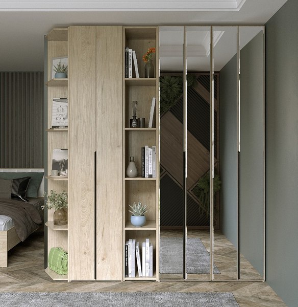 Шкаф-гармошка Евва Лайн ЛН-2D.450.02(2Z/2Z)