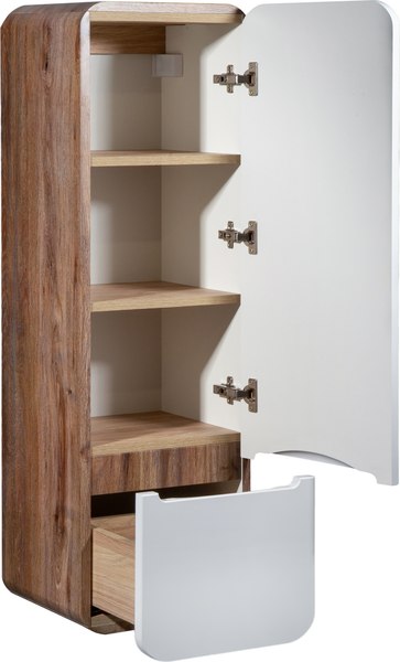 Шкаф-полупенал для ванной Runo Ницца 35 правый