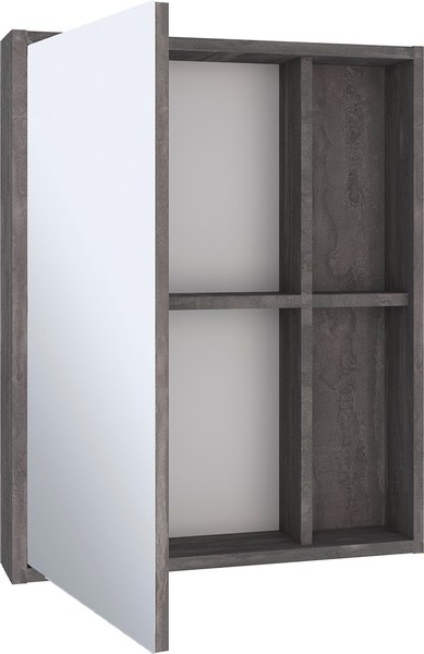 Шкаф с зеркалом для ванной Runo Эко 52