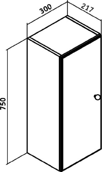 Шкаф для ванной Runo Кредо 30