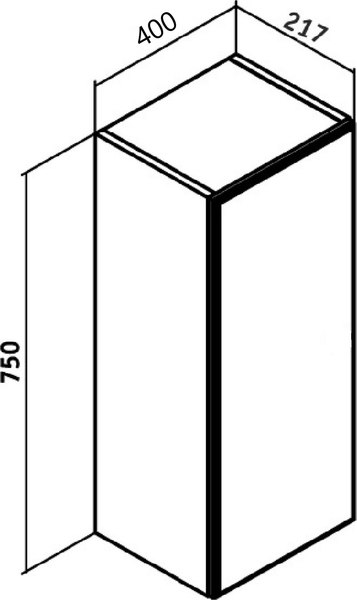 Шкаф для ванной Runo Кредо 40