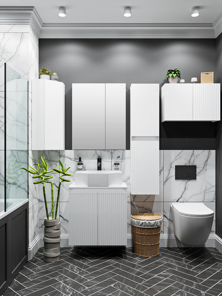 Тумба под умывальник Runo Соренто 60 вертикаль