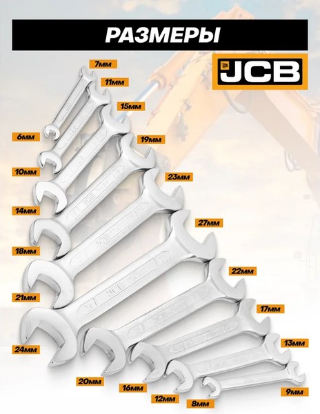 Набор ключей JCB 5102P
