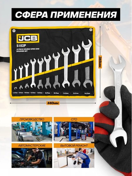 Набор ключей JCB 5102P