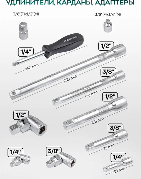 Универсальный набор инструментов RockForce Light 41212-5