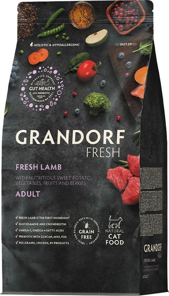 Сухой корм для кошек Grandorf Adult Fresh Lamb&Sweet Potato - фото