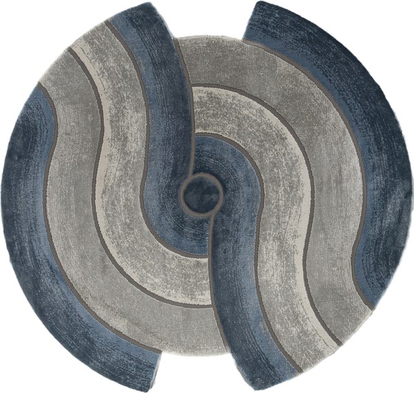 Коврик Karmen Hali Safir 00836T-DAIRE-GREY-BLUE - фото