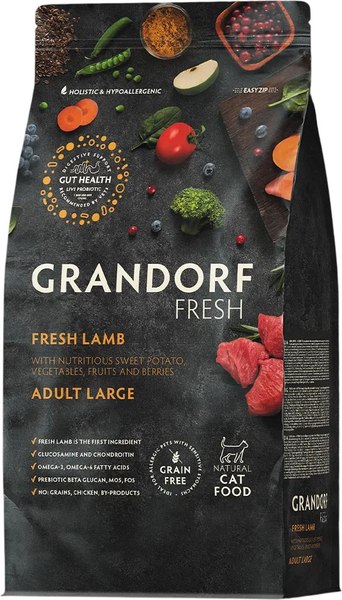 Сухой корм для кошек Grandorf Adult Large Breeds Fresh Lamb&Sweet Potato - фото