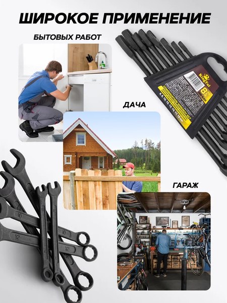 Набор ключей KingTul KT-5086 Black