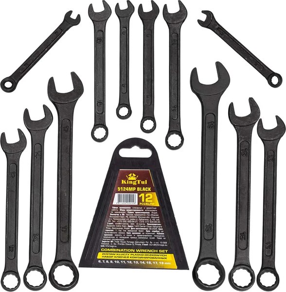Набор ключей KingTul 62 050 / KT-5124MP Black - фото