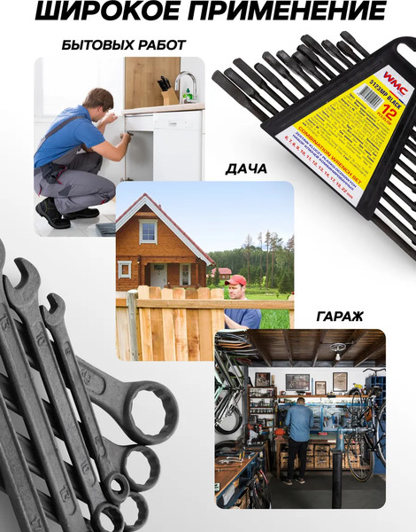 Набор ключей WMC Tools WMC-5123MP Black