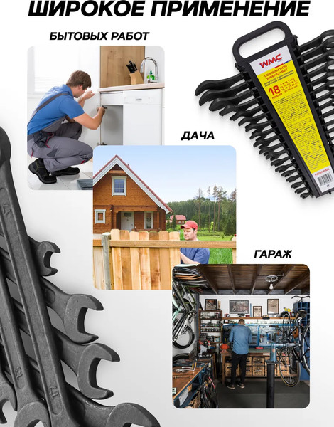 Набор ключей WMC Tools WMC-5181MP Black