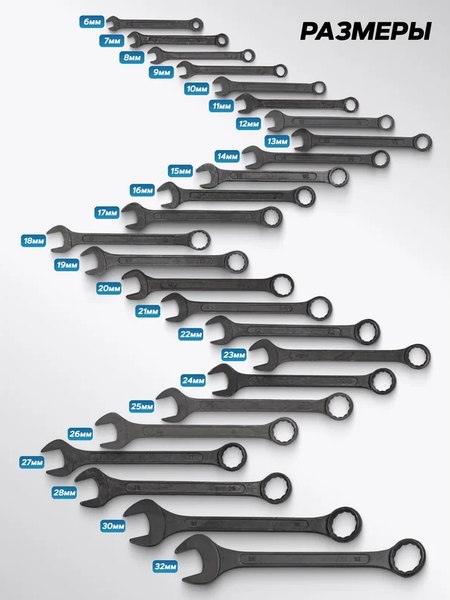 Набор ключей KingTul KT-5261P Black