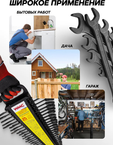 Набор ключей WMC Tools WMC-5262MP Black