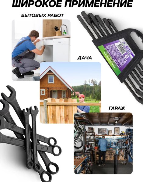 Набор ключей Помощник 5068 Black