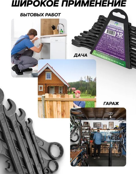 Набор ключей Pomagier POM-5124MP Black