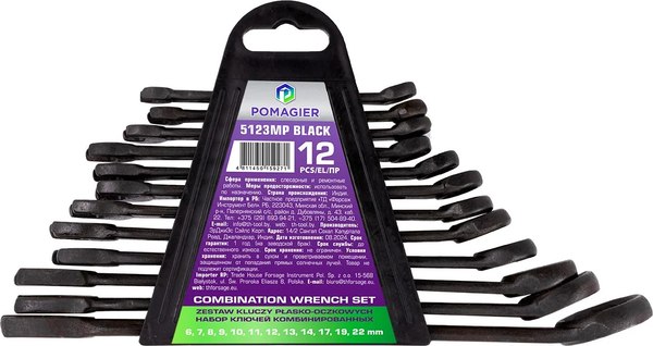 Набор ключей Pomagier POM-5123MP Black - фото