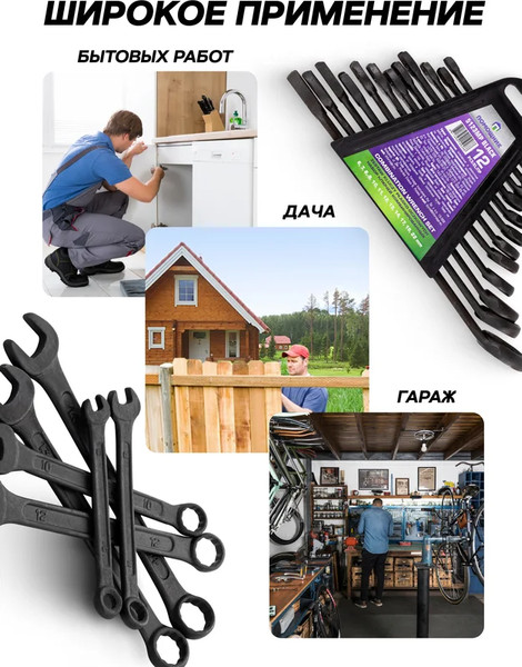 Набор ключей Помощник 5123MP Black