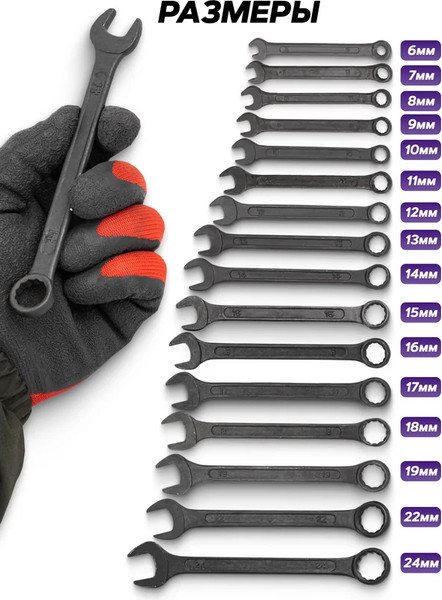 Набор ключей Помощник 5161MP Black