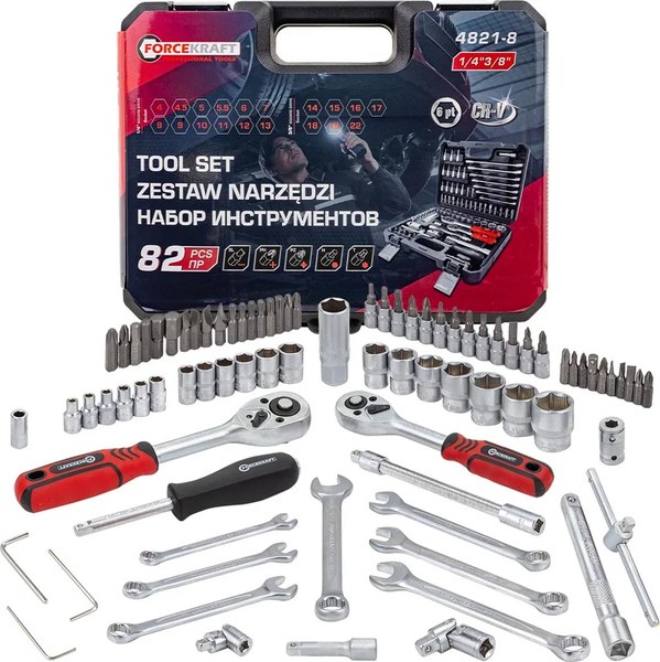 Универсальный набор инструментов ForceKraft FK-4821-8 - фото