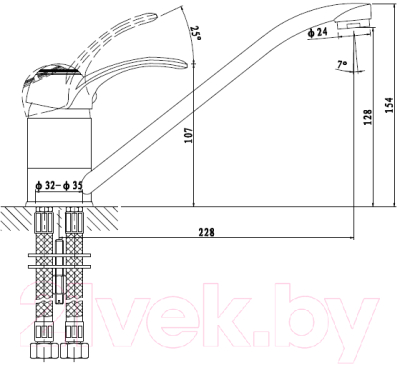 Смеситель Gross Aqua Arabic 3501516C-G0146