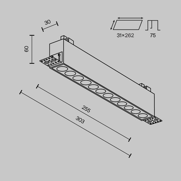 Точечный светильник Maytoni Points DL065-20W3-6K-TRS-B
