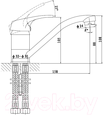 Смеситель Gross Aqua Base 3210258C-G0109