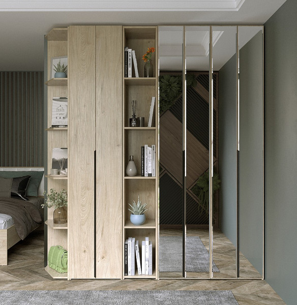 Шкаф-гармошка Евва Лайн ЛН-2D.450.03(2Z/2Z)