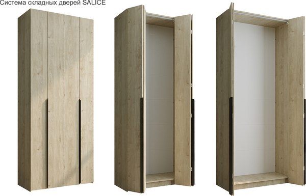 Шкаф-гармошка Евва Лайн ЛН-2D.450.03(2Z/2Z)