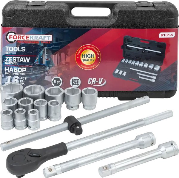 Универсальный набор инструментов ForceKraft FK-6141-9 - фото