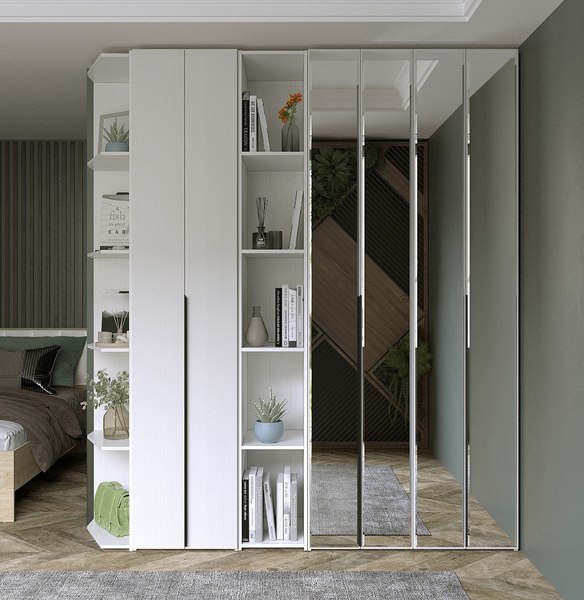 Шкаф-гармошка Евва Лайн ЛН-2D.450.03(2Z/2Z)