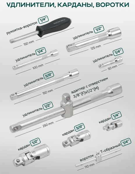 Универсальный набор инструментов RockForce RF-41793-5