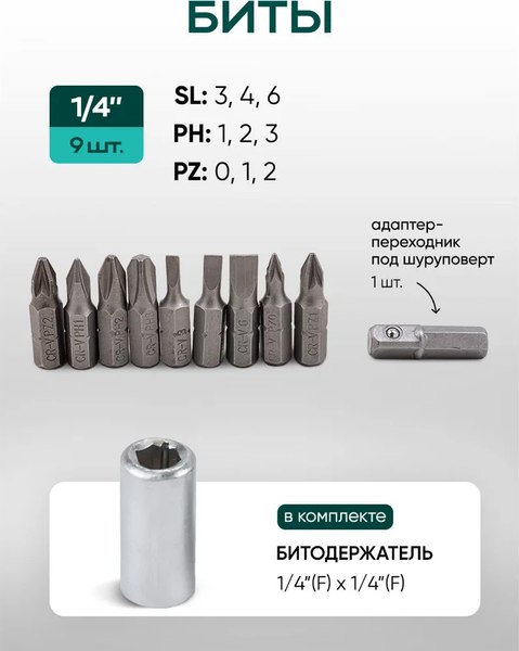 Универсальный набор инструментов RockForce Light 4821-5DS